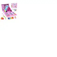 GENERICO - Set Arte Niños Maleta 208 Piezas Crayon Acuarela Plumon