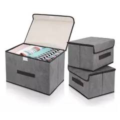 GENERICO - Set cajas organizadoras de ropa x3
