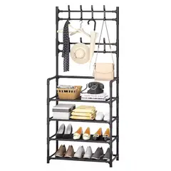 GENERICO - Zapatero y perchero multifuncional 4 niveles
