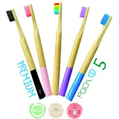 GENERICO - CEPILLO DENTAL PREMIUM BAMBÚ BAMBOO X 5