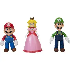 HASBRO - Figura Super Mario Pack Mushroom Kingdom Luigi Peach Jakks