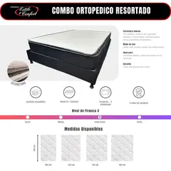 ESTILO Y CONFORT - Combo Basecama más Colchón Ortópedico 160x190