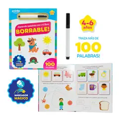 POINTER - Mi Primer Libro Borrable 100 Palabras Niños Niñas Escritura
