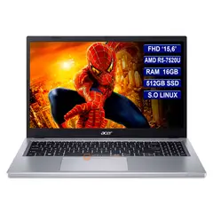 ACER - Portatil 15,6' AMD R5-7520U Ram 16GB 512GB SSD Silver