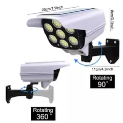 GENERICO - Cámara de vigilancia falsa solar con control remoto