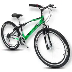 ATILA - Bicicleta todoterreno niño rin 24 18 cambios verde