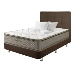 COLCHONES FANTASIA - Combo Galaxy+base Cama Cf+espaldar+2almohads+protect 140x190.