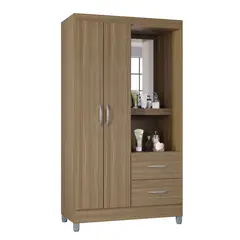 AKIVOY - Closet Cordoba 2 Puertas Color Castaño
