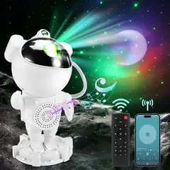 GENERICO - Astronauta Proyector De Luces Galaxia Bluetooth Y Parlante