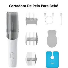 CARER SPARK - Cortapelos para bebés con succión automática y 3 protectores