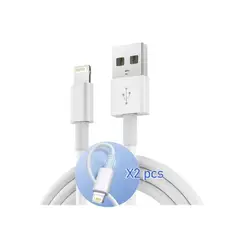 GENERICO - Cable Cargador USB a Lightning x 2 uds Para iPhone