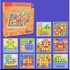 GENERICO - Rompecabezas Montessori 3d de animales aprendizaje