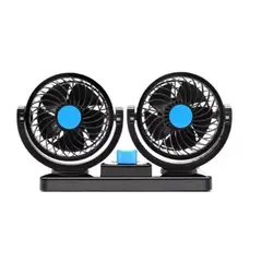 GREEN HANSHENG - Ventilador Para Carro Ajustable Doble Turbina Universal
