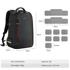 K&F CONCEPT - Maleta KF Concept Beta Negra KF13140 18L
