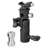 GENERICO - Soporte de zapata flash metálico para trípode de luz