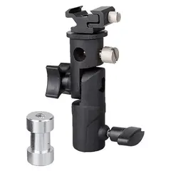 GENERICO - Soporte de zapata flash metálico para trípode de luz