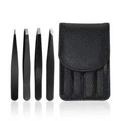 GENERICO - Pinzas premium para Cejas y Pestañas Negro