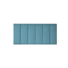DISEÑOS RAMONA'S - Cabecero Doble 140x60 Paneles Verticales Turquesa Tela