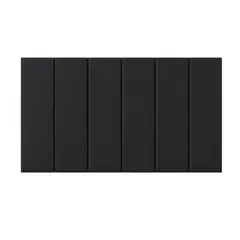 DISEÑOS RAMONA'S - Cabecero King 200x60 Paneles Verticales Negro Tela