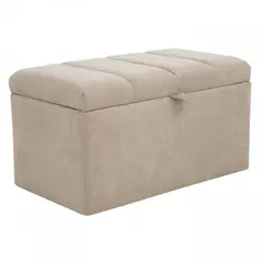 DISEÑOS RAMONA'S - Puff Baúl Paneles 80x40 Beige