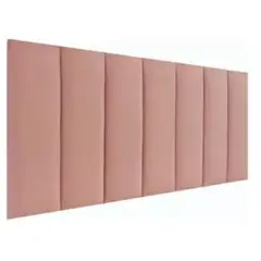 GENERICO - Cabecero Queen Módulos Verticales 160x60 Rosa Tela