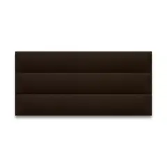 DISEÑOS RAMONA'S - Cabecero Doble 140x60 Paneles Horizontales Chocolate Sintético