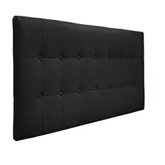 GENERICO - Cabecero Queen 160x60 Cuadros Negro Tela