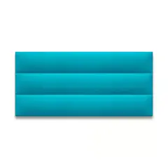 DISEÑOS RAMONA'S - Cabecero Queen 160x60 Paneles Horizontales Turquesa Sintético