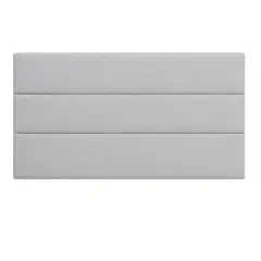 DISEÑOS RAMONA'S - Cabecero Doble 140x60 Paneles Horizontales Gris Tela