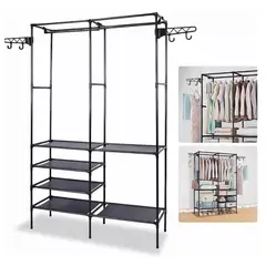 GENERAL - Closet Organizador 2 Espacios Zapatero Perchero Multifuncion