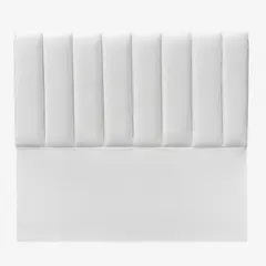 DISEÑOS RAMONA'S - Cabecero Doble 140x60+55 Paneles Verticales Blanco Tela