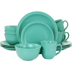 BOYDORR - Vajilla Gibson Home Siam 16 Piezas Verde Mate