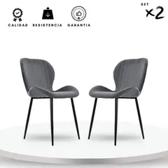 EKONOMODO COLOMBIA - Set X2 Sillas Bella Gris