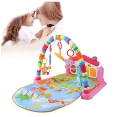 ONE PIXEL - Gimnasio Bebe Musical Piano Fitness Rack Rosado Diseño Selva