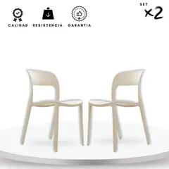 EKONOMODO COLOMBIA - Set X2 Sillas Multipropósito Abi Arena