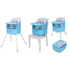 PRIORI - Comedor Plegable Portatil Bebé Bony 3 En 1 Azul