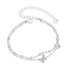 ALHAJAS - Pulsera Manilla Para Mujer Mariposas Fabricada En Plata 925_.