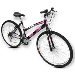 ATILA - Bicicleta todoterreno para mujer rin 26 18 cambios negro