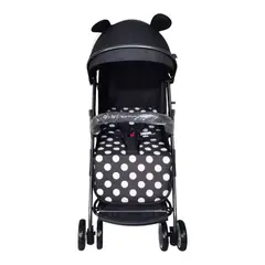 GENERICO - Coche Paseador Para Bebe Maleta Negro Puntos blancos