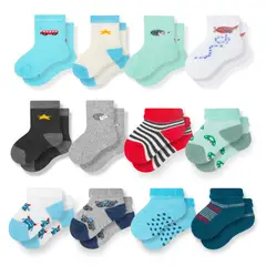 MR HAPPY - Media Calcetín Bebé Acolchada Mrhappy Pack x 12 Pares
