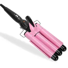 GENERICO - Rizador De Pelo Difusor De Cabello Triple Barril Rosa