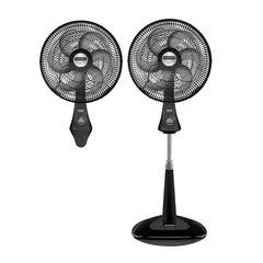 SAMURAI - Ventilador Comfort Maxx Plus 2 en 1 Negro