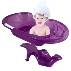 GENERICO - Bañera O Tina De Baño plastico con soporte Para Bebe Morada