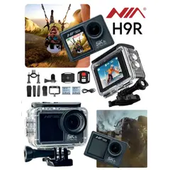 GENERICO - Camara Deportiva 5k Ul Hd Control Sumergible Doble Pantalla