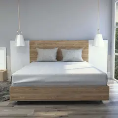 RTA MUEBLES - Cama 1.40 nebraska miel+blanco marquez cmb 6777