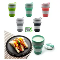 GENERICO - Vaso De Silicona Plegable Viajero Reutilizable Taza De Cafe 350ml-