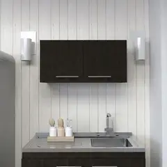 RTA MUEBLES - Mueble sobre campana 2 puertas negro mlw 6058