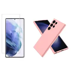 GENERICO - Silicone Case Para Samsung S24 Ultra mas Vidrio