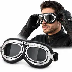 GENERICO - Gafas Aviador Vintage Para Moto Protección Contra Viento Y Polvo