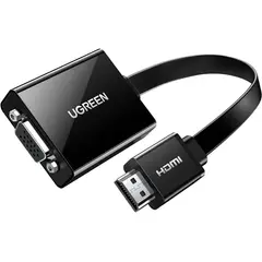 UGREEN - Adaptador HDMI a VGA Convertidor Video 1080p Audio Puerto Jack 3.5 mm